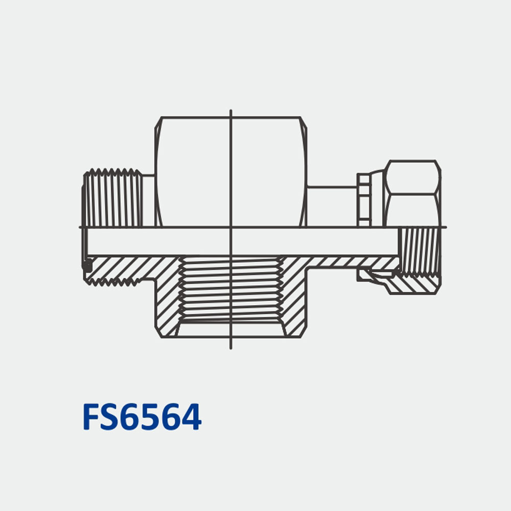O-Ring Face Seal Fittings FS6564 MFS-FFSS-FORB Tee