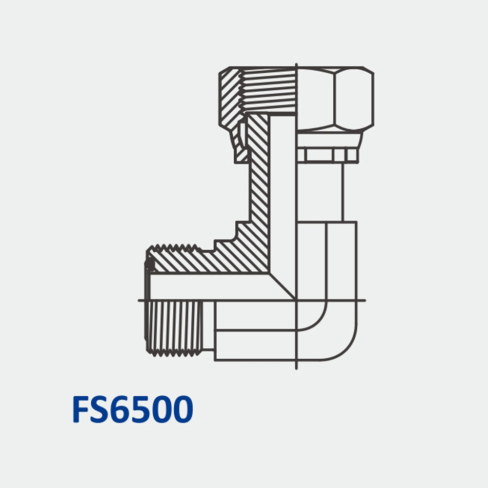 O-Ring Face Seal Fittings FS6500 MFS-FFSS 90°