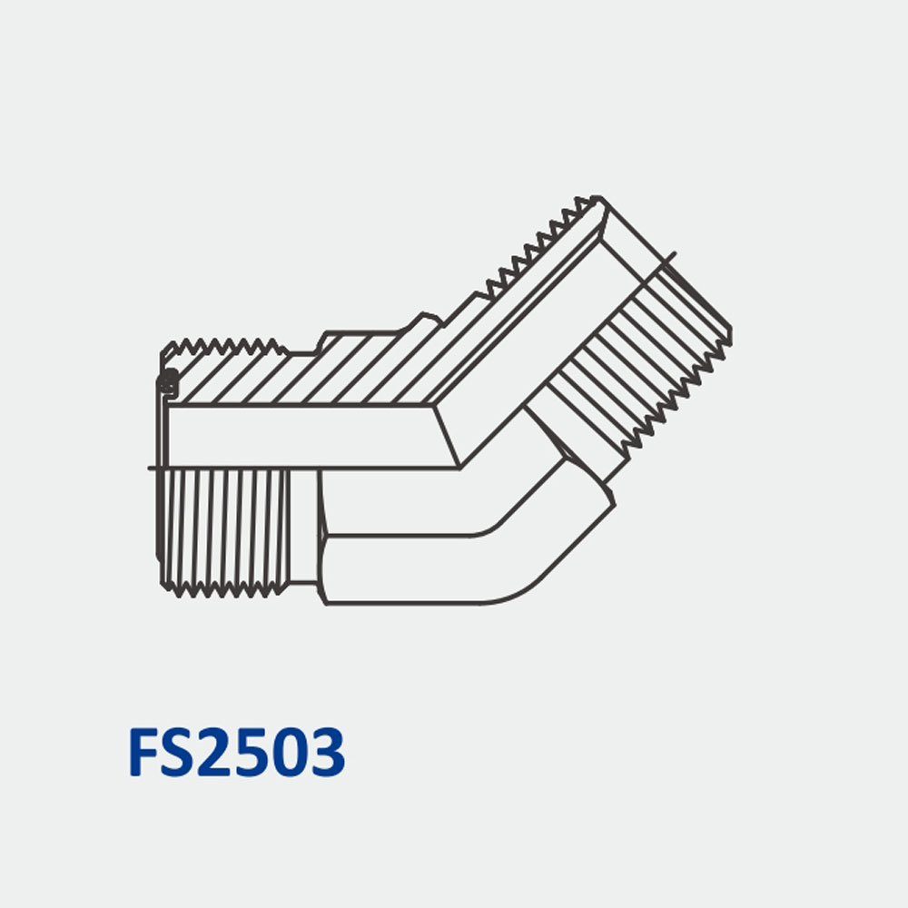 O-Ring Face Seal Fittings FS2503 MFS-MP 45°