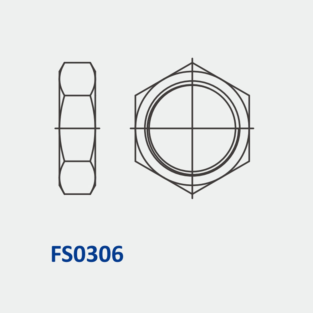 O-Ring Face Seal Fittings FS0306 Bulkhead Lock Nut