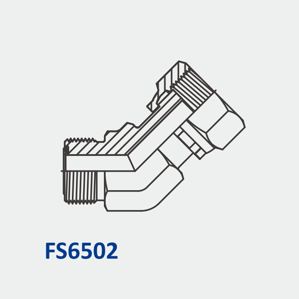 O-Ring Face Seal Fittings FS6502 MFS-FFSS 45°