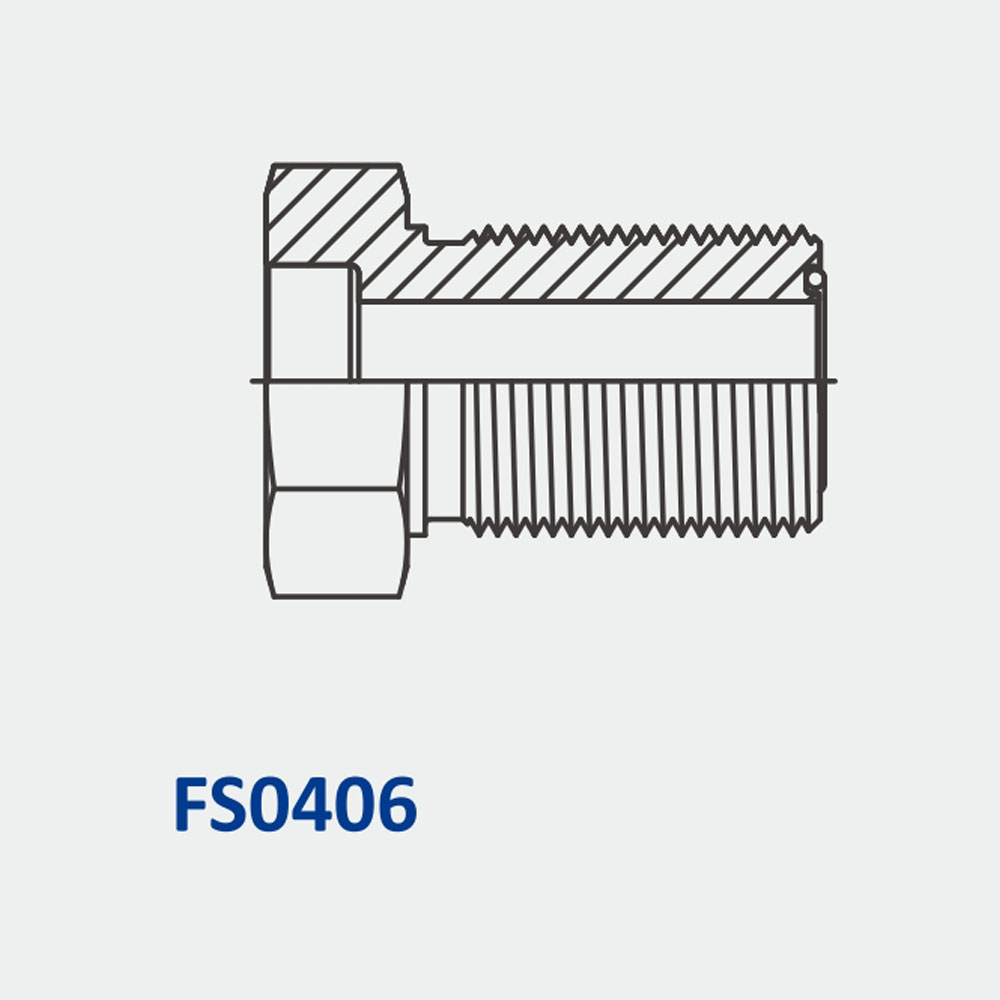 O-Ring Face Seal Fittings FS0406 Bore-FS Bulkhead