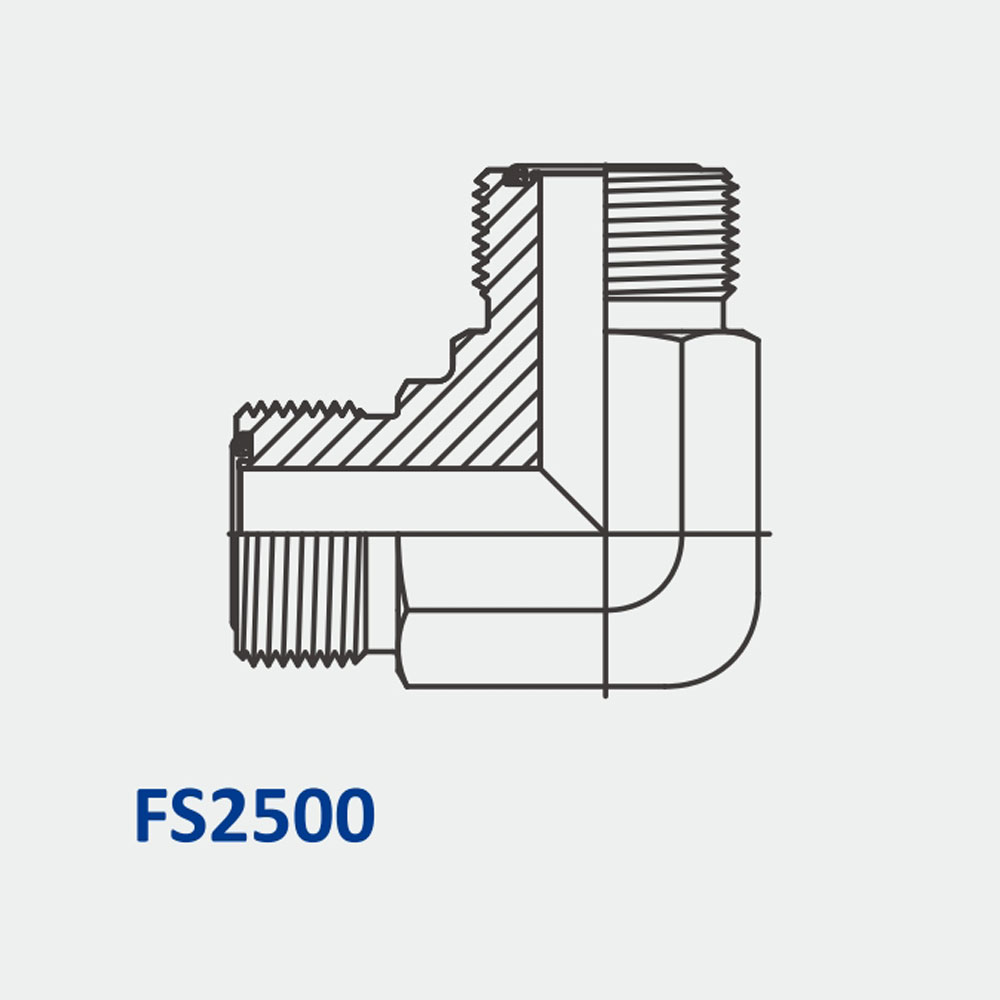 O-Ring Face Seal Fittings FS2500 MFS-MFS 90°