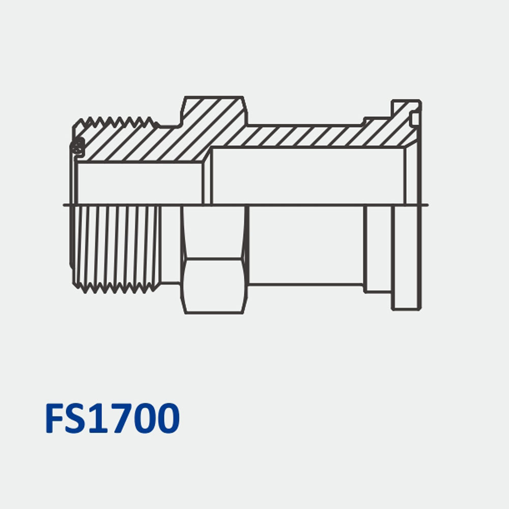 O-Ring Face Seal Fittings FS1700 MFS-Flange Straight Code 61