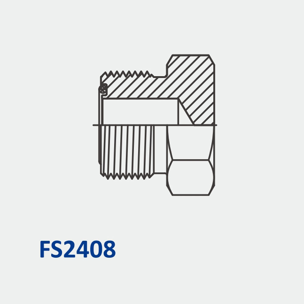 O-Ring Face Seal Fittings FS2408 MFS Plug