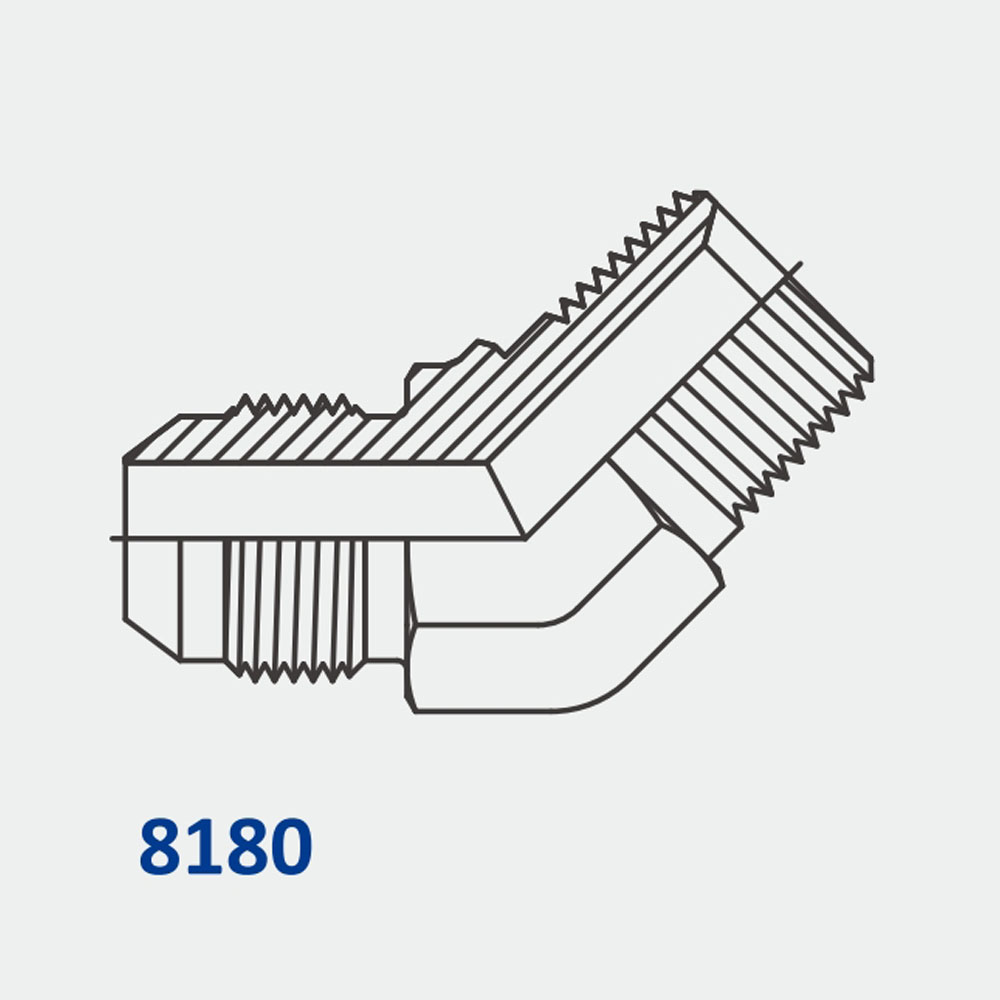 Conversion Adapters 8180 MJIS-MBSPT 45° Elbow