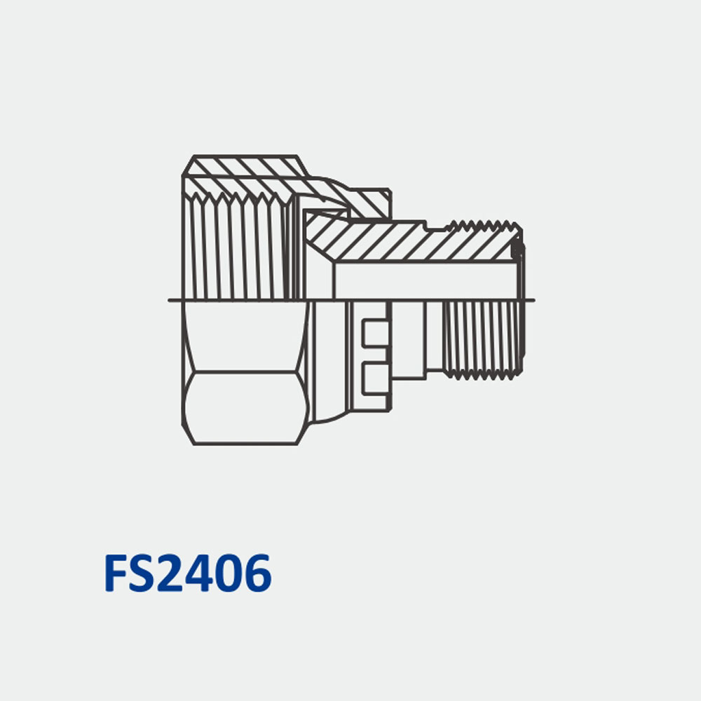 O-Ring Face Seal Fittings FS2406 FFS-MFS Tube End Reducer