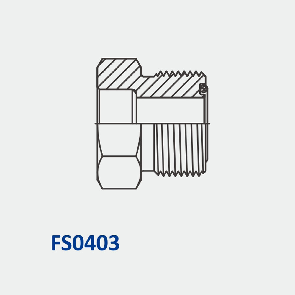O-Ring Face Seal Fittings FS0403 Bore-MFS Straight