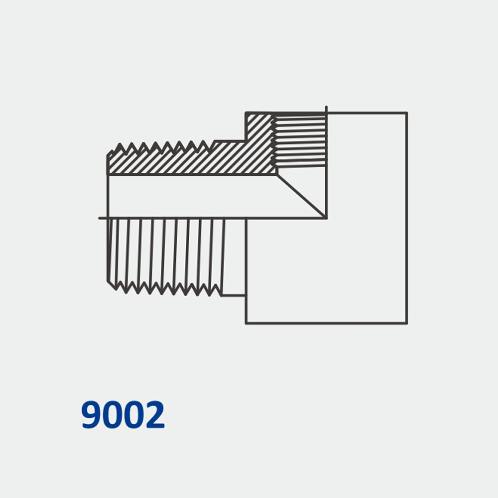 Conversion Adapters 9002 MBSPT-FBSPT 90° Elbow