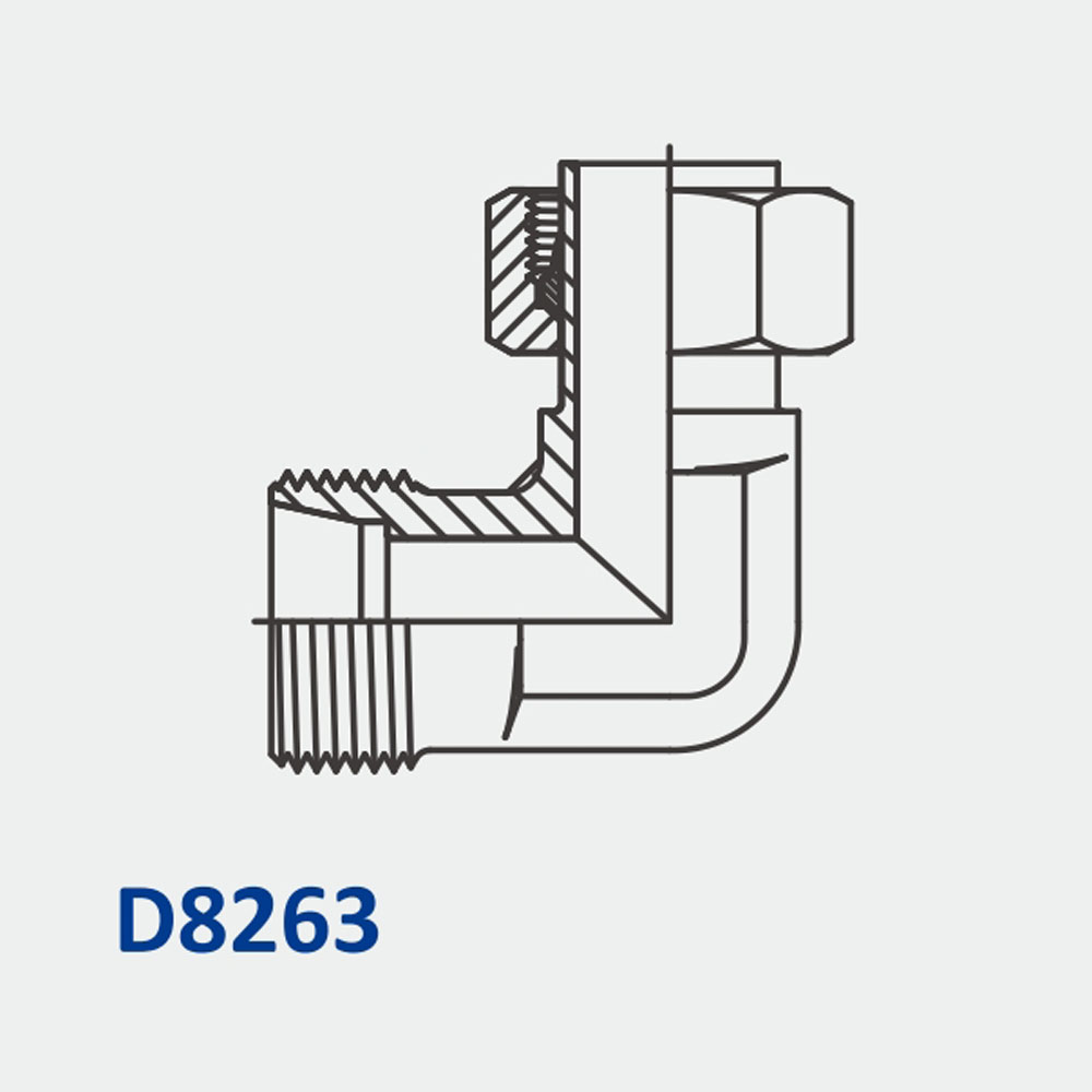 Metric Bite Type D8263 MBT-FMS 90° Adj Elbow Body Only