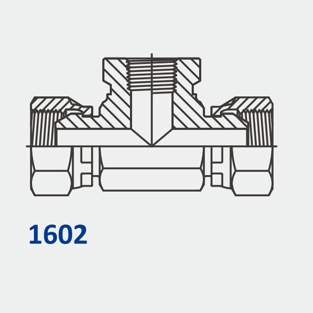 Tube Fittings & Adapters 1602 FP-FPS-FPS Tee