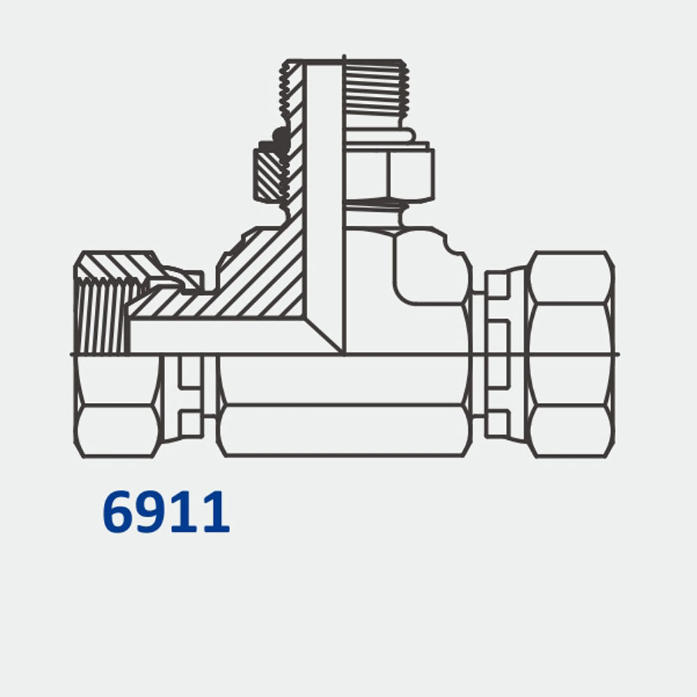 Tube Fittings & Adapters 6911 FPS-FPS-MAORB Tee