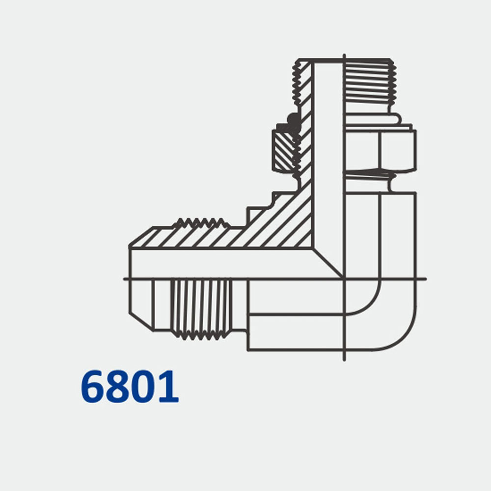 Tube Fittings & Adapters 6801 MJ-MAORB 90°