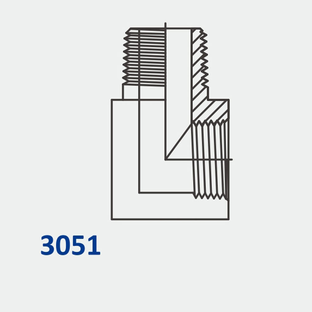 Tube Fittings & Adapters 3051 MJ-FP Low Profile 90°