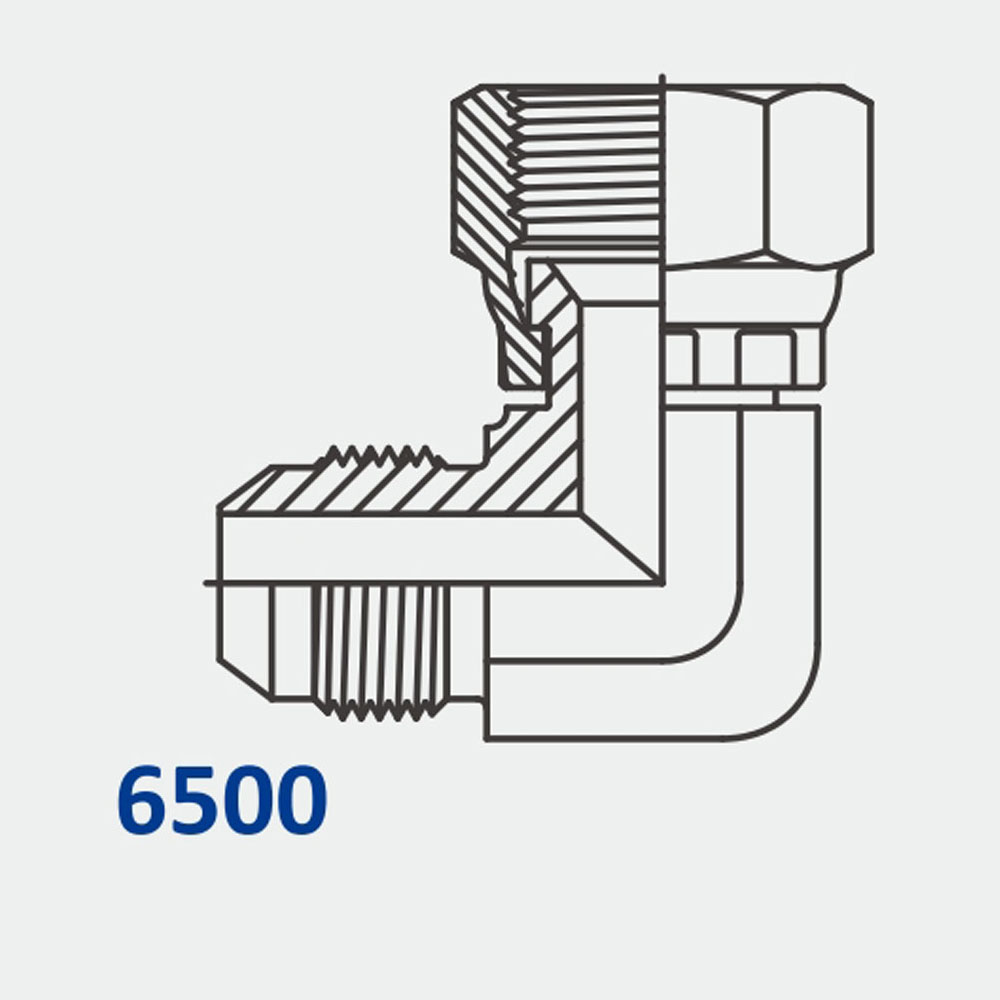 Tube Fittings & Adapters 6500 MJ-FJS 90°