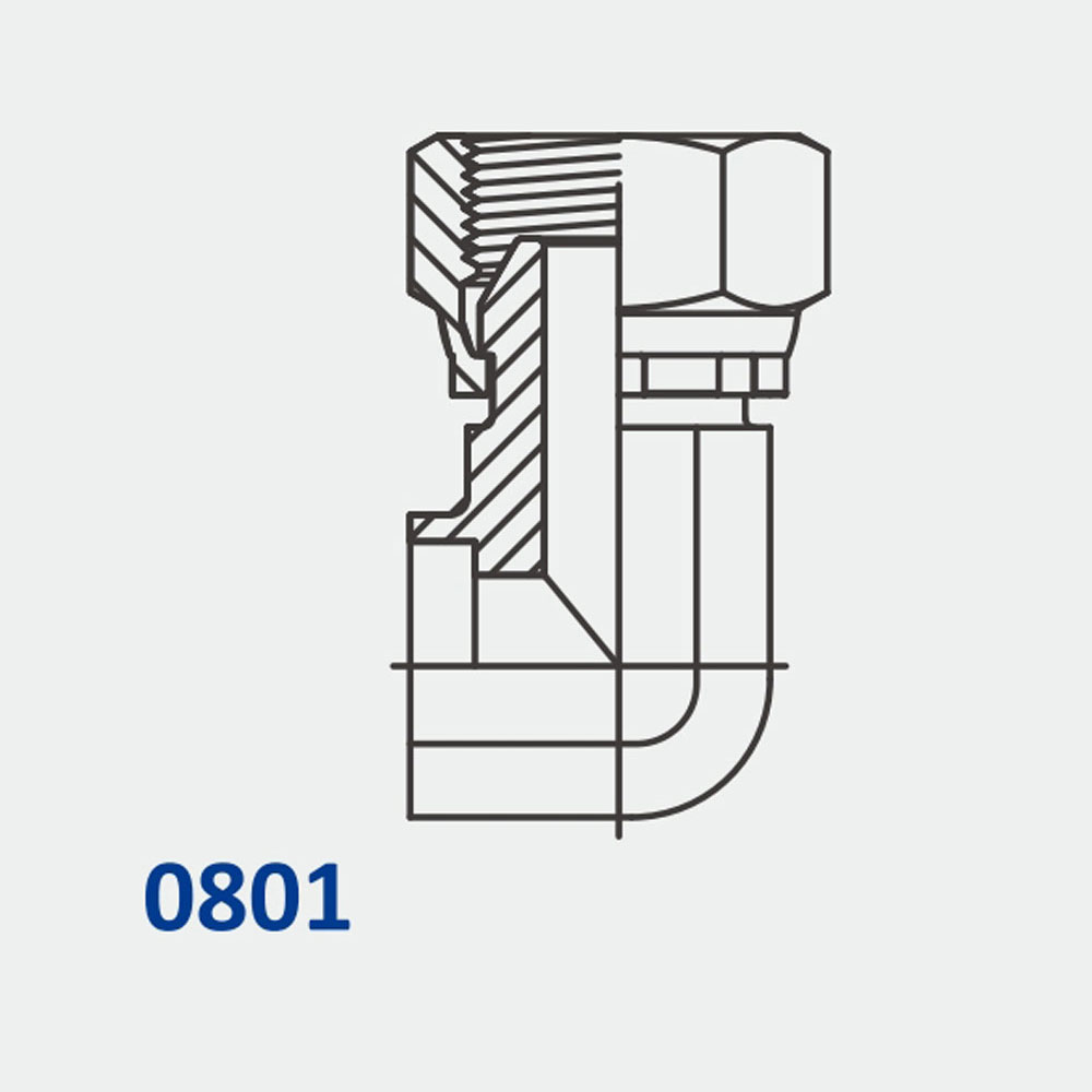 Tube Fittings & Adapters 801 Bore-FPS 90°