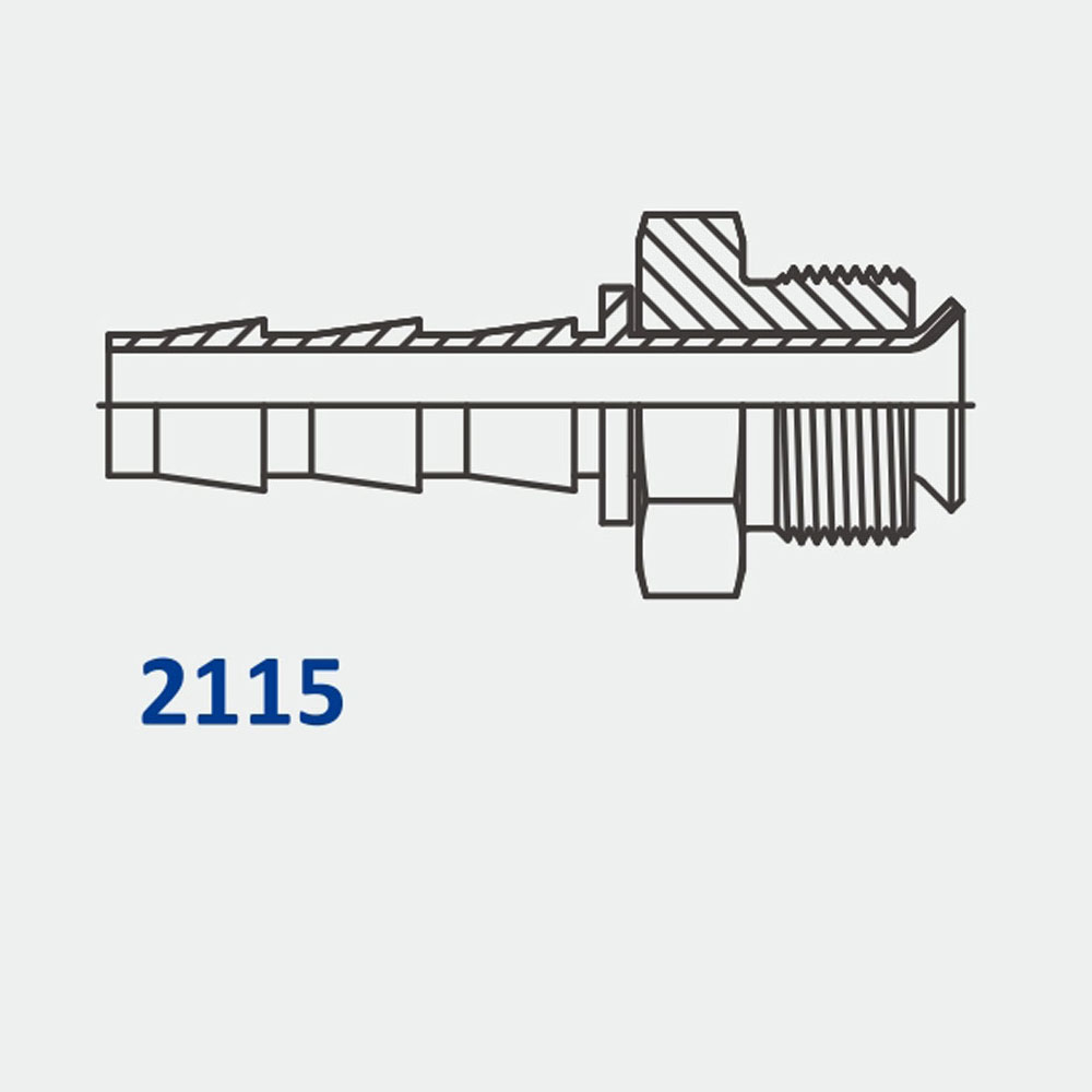 Tube Fittings & Adapters 2115 PL-MJFS Straight