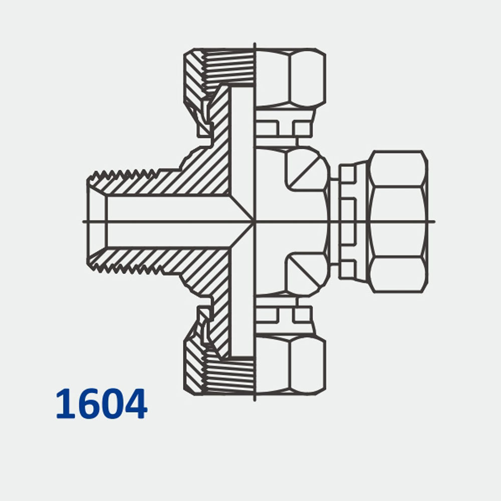 Tube Fittings & Adapters 1604 MP-FPS-FPS-FPS Cross
