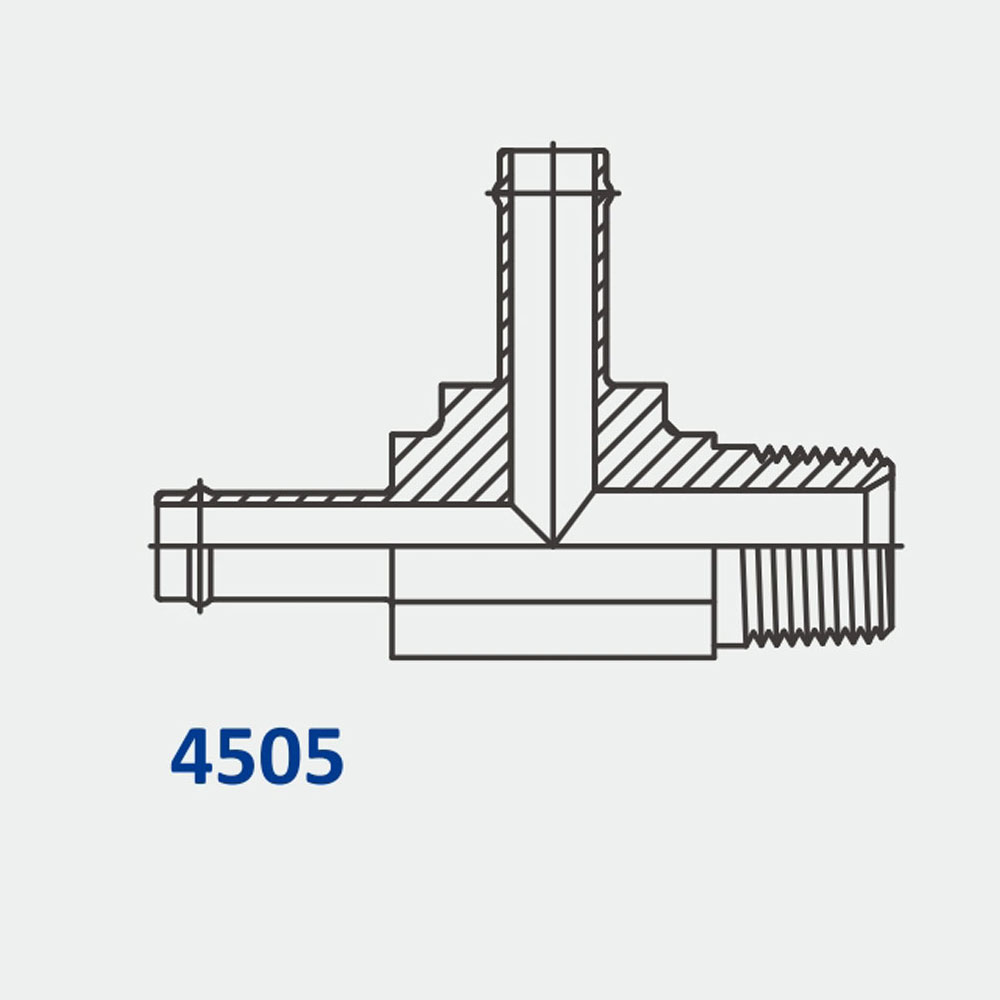 Tube Fittings & Adapters 4505 HB-MP-HB Tee
