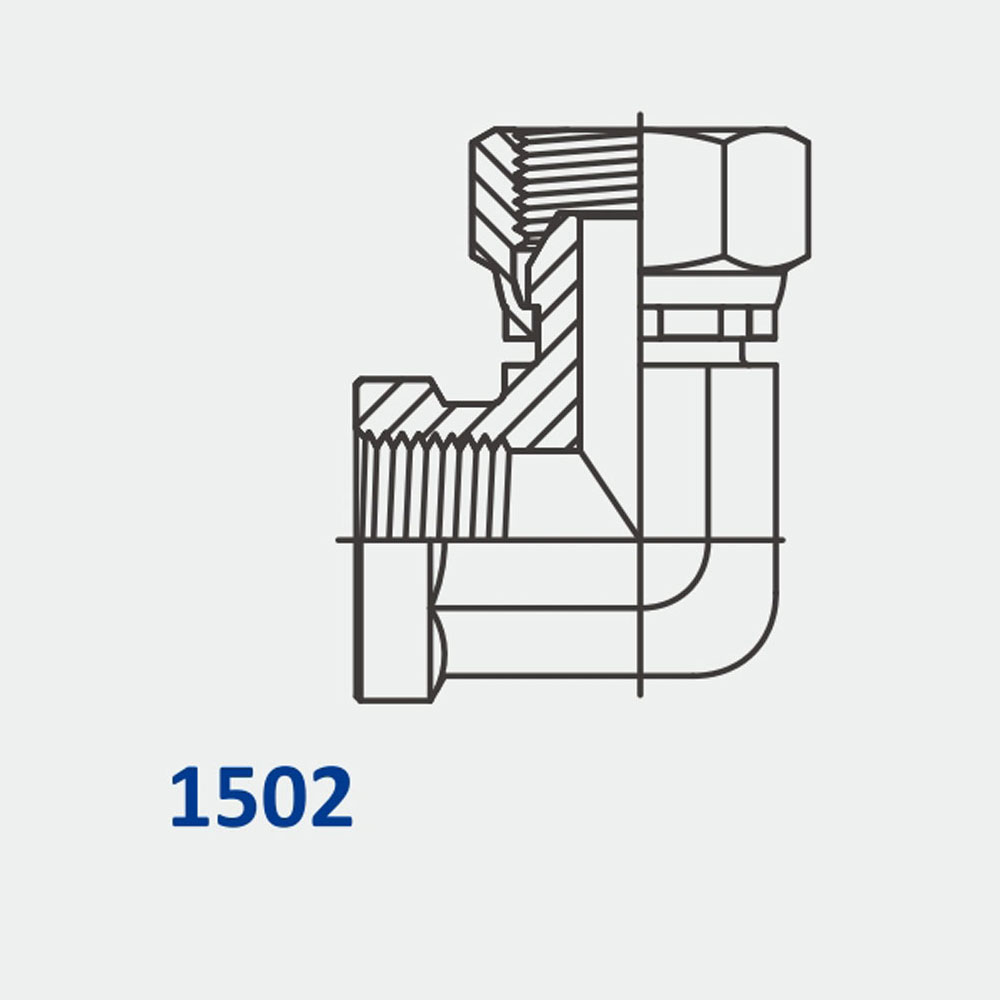 Tube Fittings & Adapters 1502 MJ-FPS 90°