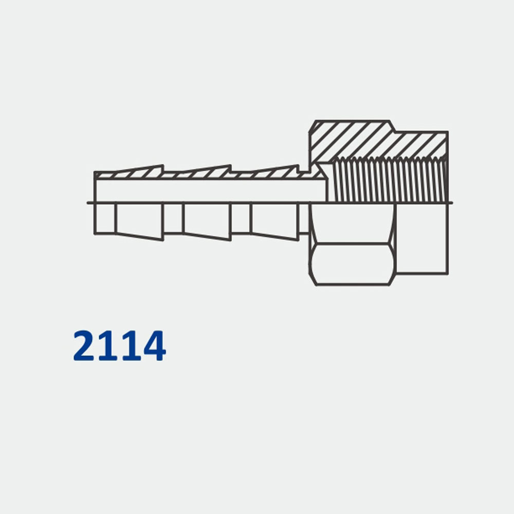 Tube Fittings & Adapters 2114 PL-RIF Straight