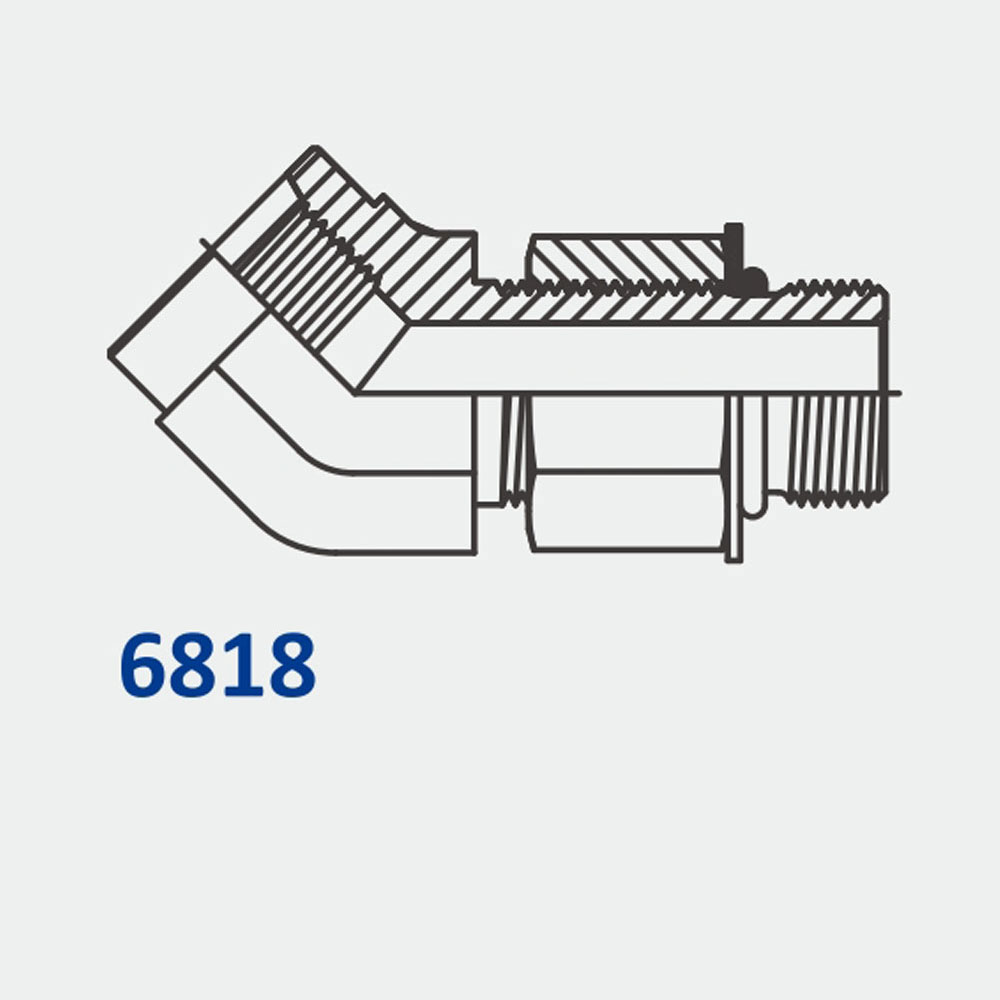 Tube Fittings & Adapters 6818 FORB-MAORB 45°