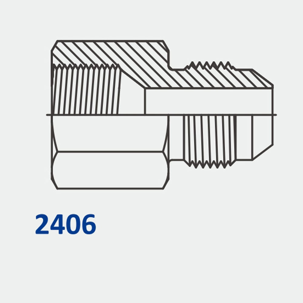 Tube Fittings & Adapters 2406 FJ-MJ Straight Reducer