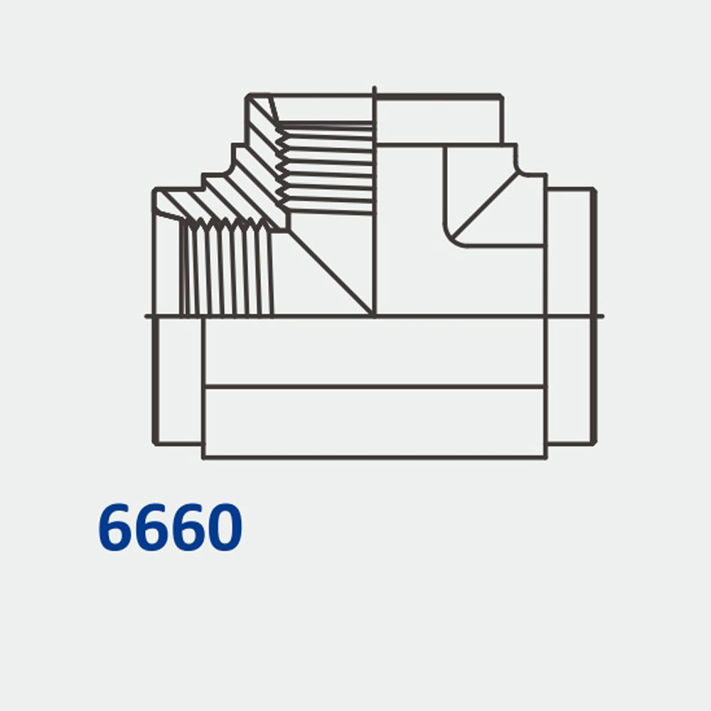 Tube Fittings & Adapters 6660 FORB-FORB-FORB Tee