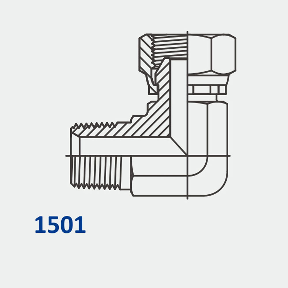 Tube Fittings & Adapters 1501 MJ-FPS 90°