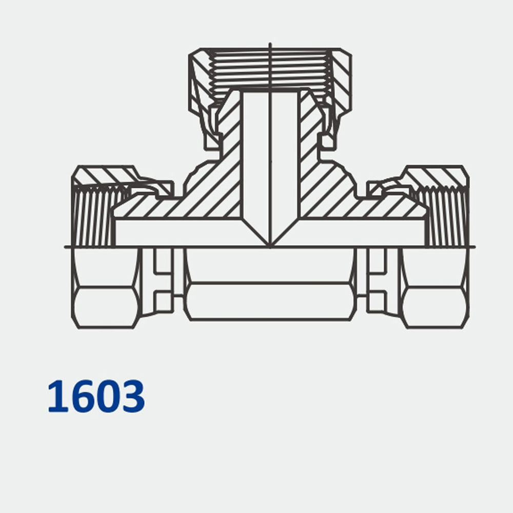 Tube Fittings & Adapters 1603 FPS-FPS-FPS Tee