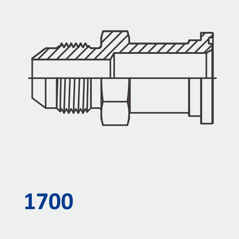 Hydraulic Flanges / Accessories 1700 MJ-Flange Straight Code 61