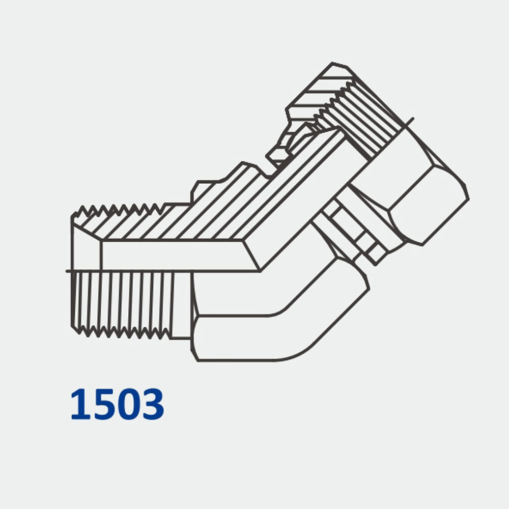 Tube Fittings & Adapters 1503 MP-FPS 45°