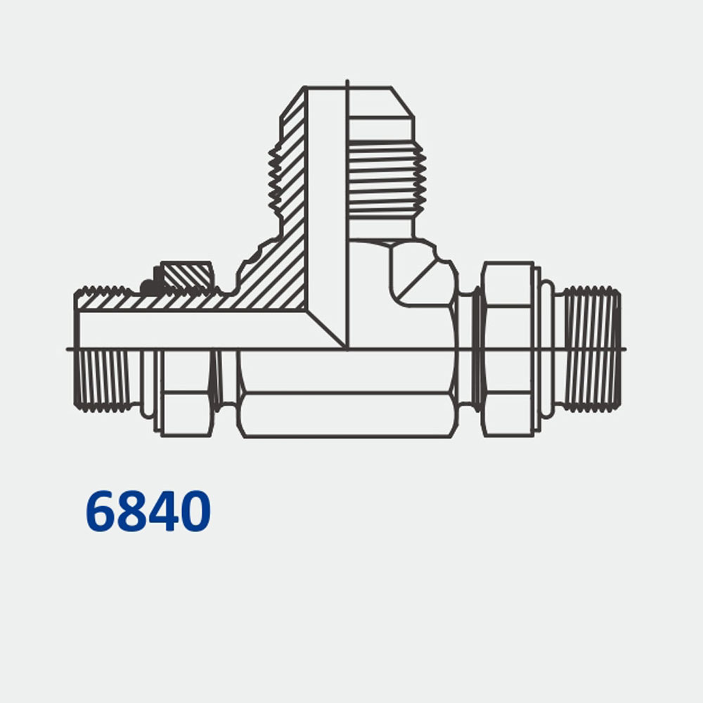 Tube Fittings & Adapters 6840 MAORB-MAORB-MJ Tee