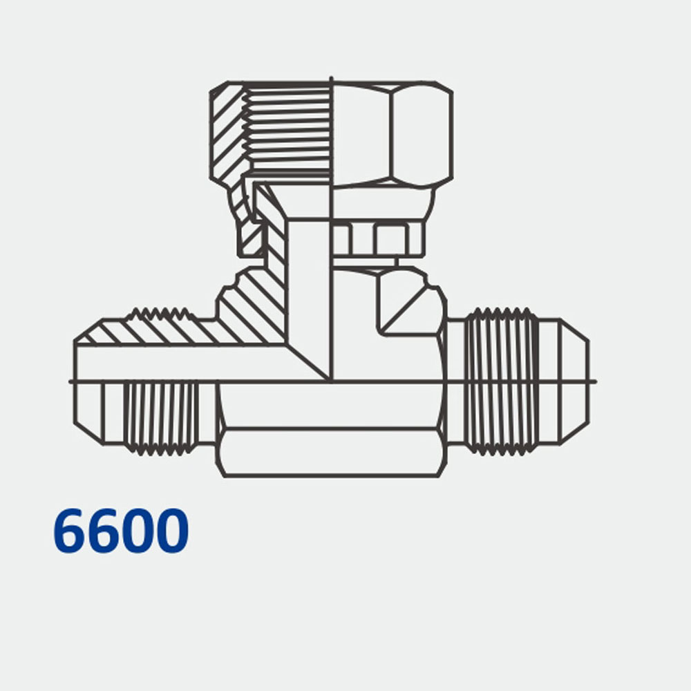 Tube Fittings & Adapters 6600 MJ-MJ-FJS Tee