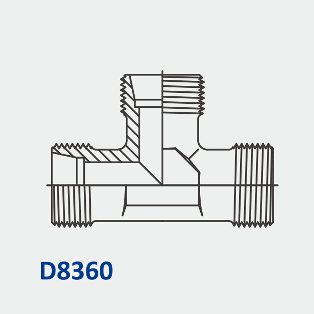 Metric Bite Type D8360 MBT-MBT-MBT Equal Tee Body Only