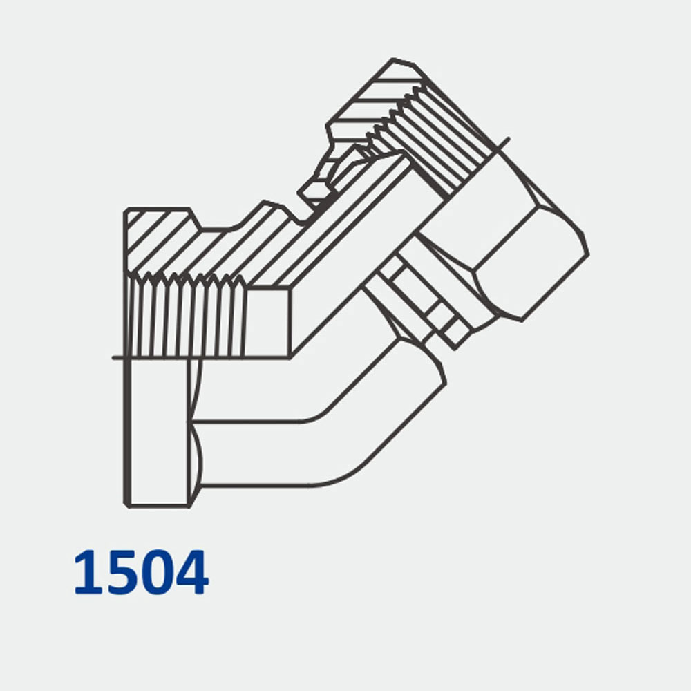 Tube Fittings & Adapters 1504 FP-FPS 45°